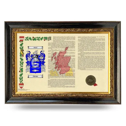 Girvan Armorial Landscape Framed - Heirloom