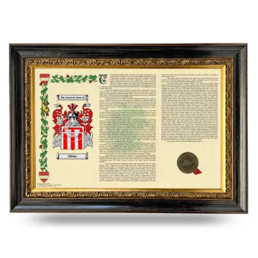 Gitter Armorial Landscape Framed - Heirloom