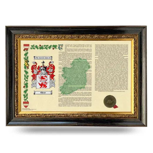 Glane Armorial Landscape Framed - Heirloom