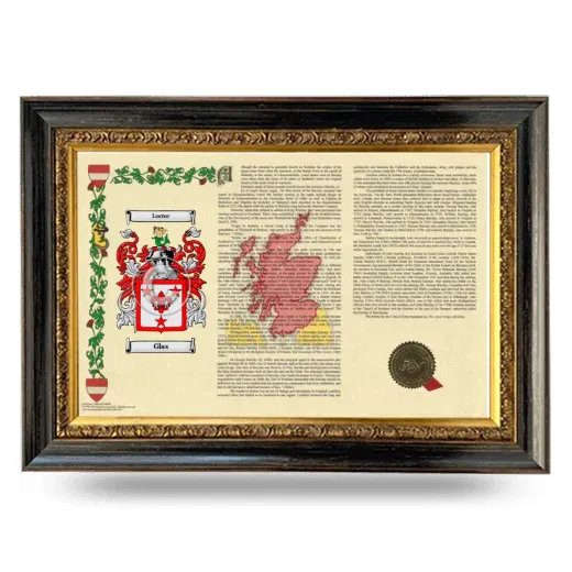 Glas Armorial Landscape Framed - Heirloom