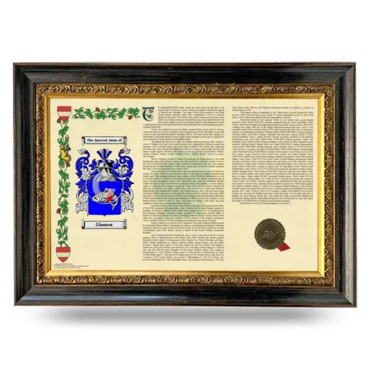 Glauser Armorial Landscape Framed - Heirloom