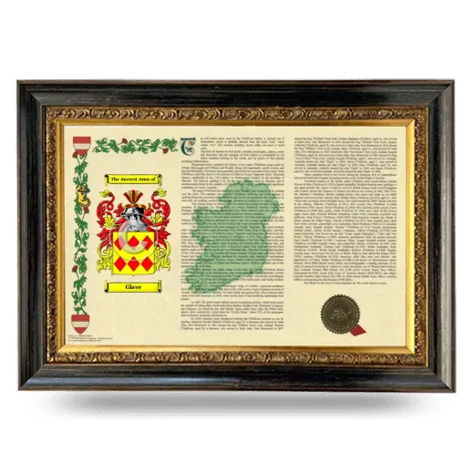 Glave Armorial Landscape Framed - Heirloom