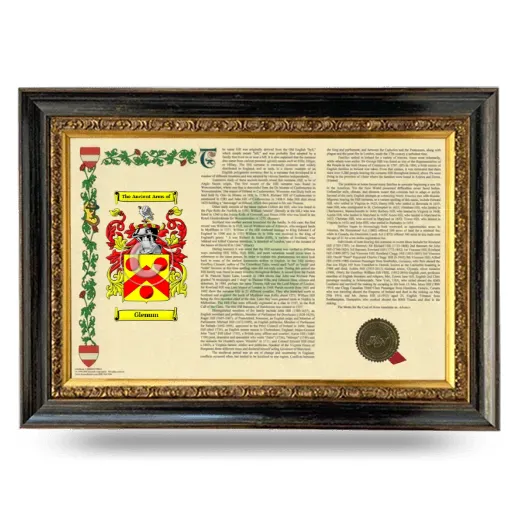 Glenum Armorial Landscape Framed - Heirloom