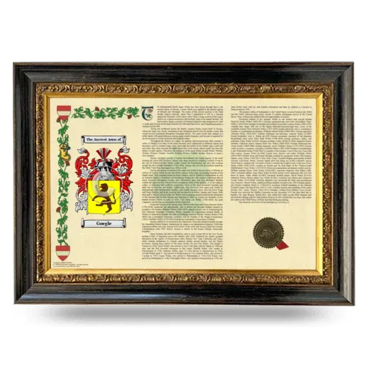 Goegle Armorial Landscape Framed - Heirloom