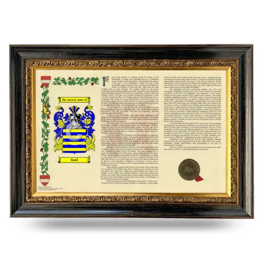 Goel Armorial Landscape Framed - Heirloom