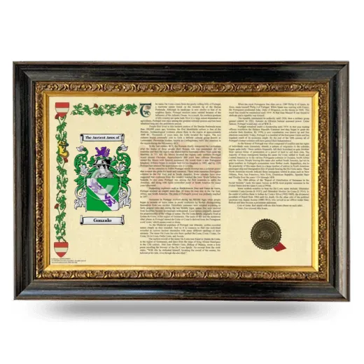 Gonzalo Armorial Landscape Framed - Heirloom