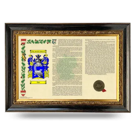 Gor Armorial Landscape Framed - Heirloom
