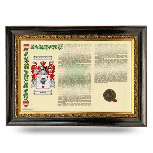 Goute Armorial Landscape Framed - Heirloom