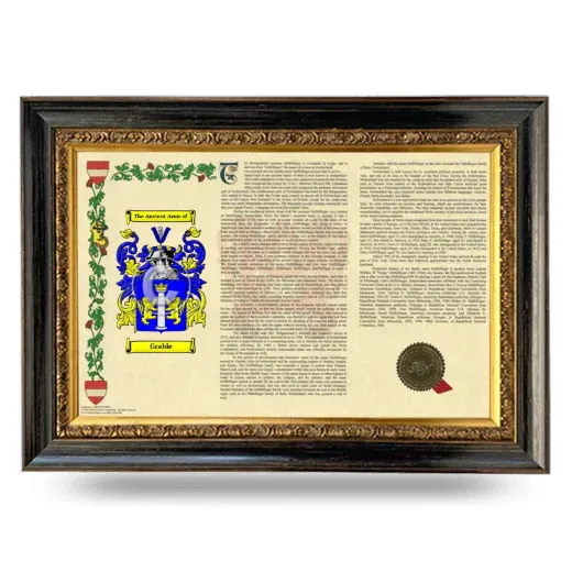 Grable Armorial Landscape Framed - Heirloom
