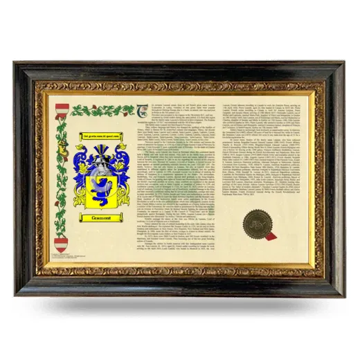 Gramont Armorial Landscape Framed - Heirloom