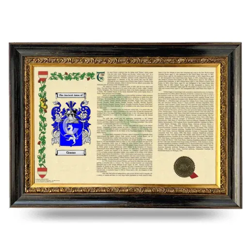 Grano Armorial Landscape Framed - Heirloom