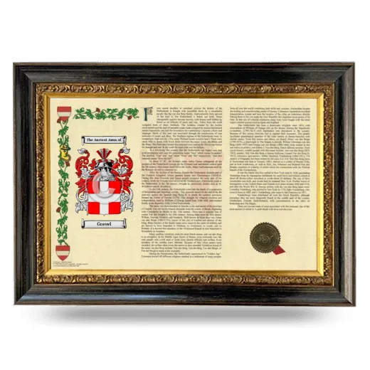 Gravel Armorial Landscape Framed - Heirloom