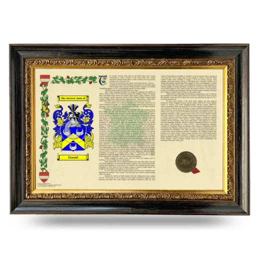 Gravel Armorial Landscape Framed - Heirloom