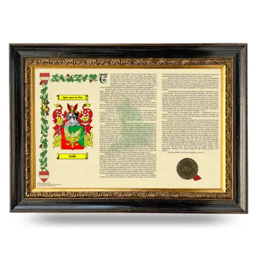Grife Armorial Landscape Framed - Heirloom
