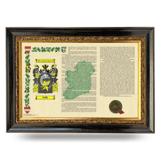Griffy Armorial Landscape Framed - Heirloom