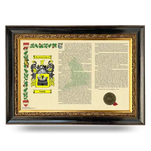 Grimly Armorial Landscape Framed - Heirloom