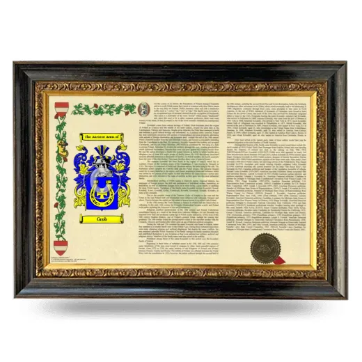 Grob Armorial Landscape Framed - Heirloom