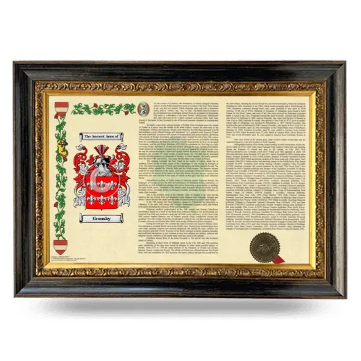 Gronsky Armorial Landscape Framed - Heirloom