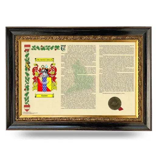Grover Armorial Landscape Framed - Heirloom