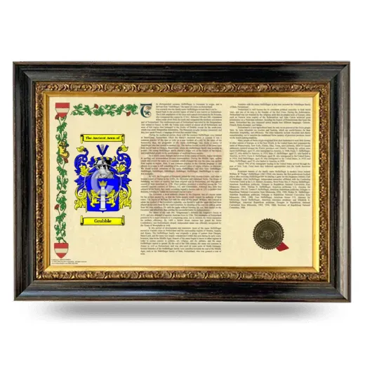Grubble Armorial Landscape Framed - Heirloom