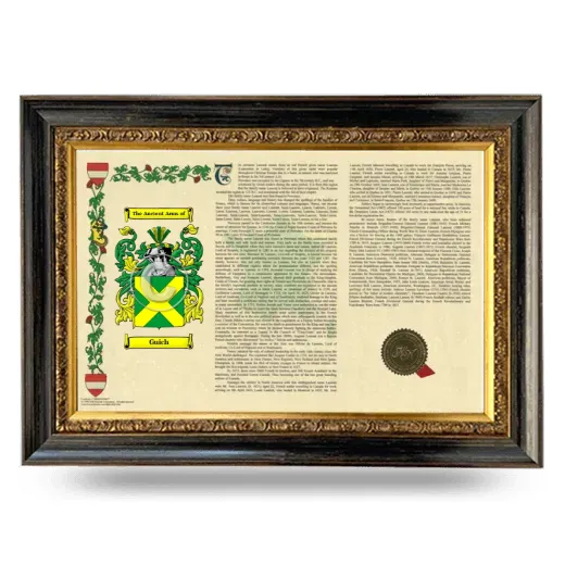 Guich Armorial Landscape Framed - Heirloom