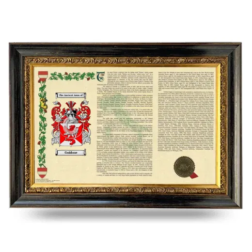 Guidone Armorial Landscape Framed - Heirloom