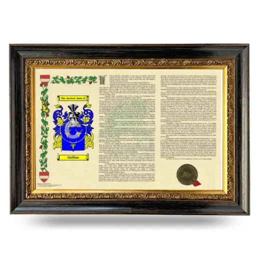 Guillan Armorial Landscape Framed - Heirloom