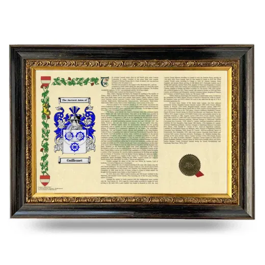 Guillemet Armorial Landscape Framed - Heirloom