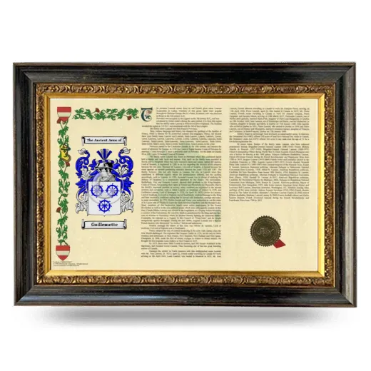Guillemette Armorial Landscape Framed - Heirloom