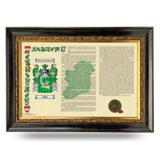 Guiry Armorial Landscape Framed - Heirloom
