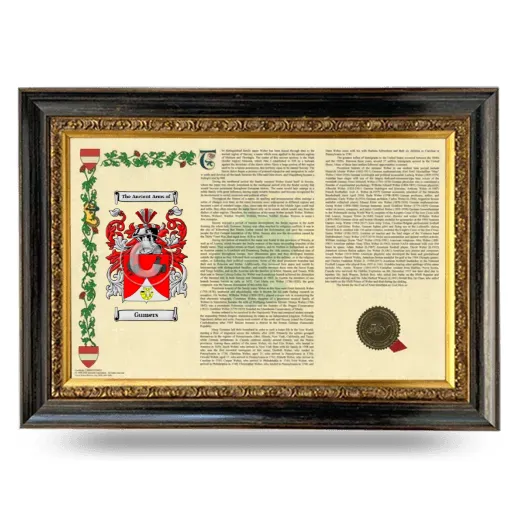 Gumers Armorial Landscape Framed - Heirloom