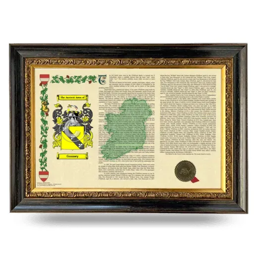 Gunney Armorial Landscape Framed - Heirloom