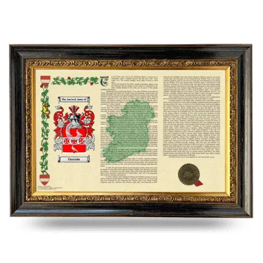 Gunnin Armorial Landscape Framed - Heirloom