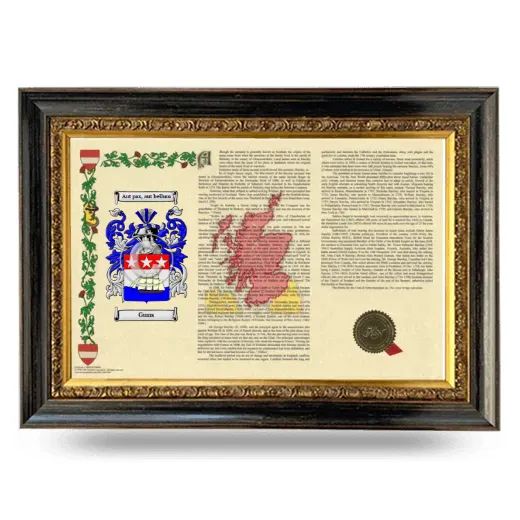 Guns Armorial Landscape Framed - Heirloom