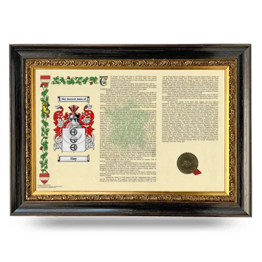Guy Armorial Landscape Framed - Heirloom