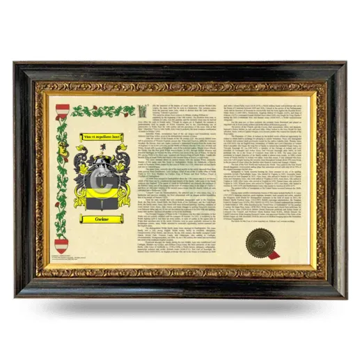 Gwine Armorial Landscape Framed - Heirloom