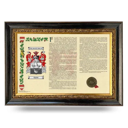 Gyzen Armorial Landscape Framed - Heirloom