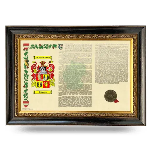 Habbers Armorial Landscape Framed - Heirloom