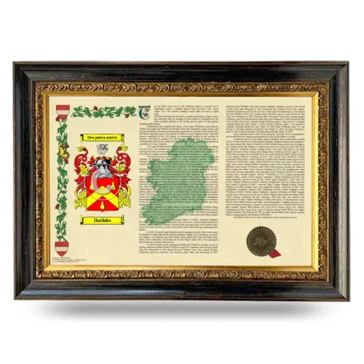Habbits Armorial Landscape Framed - Heirloom