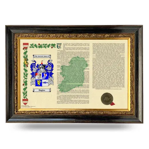 Hagins Armorial Landscape Framed - Heirloom