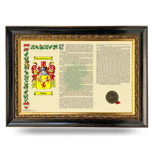 Haime Armorial Landscape Framed - Heirloom