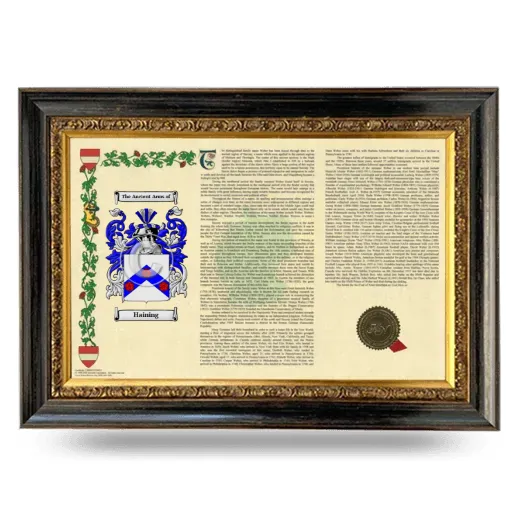 Haining Armorial Landscape Framed - Heirloom