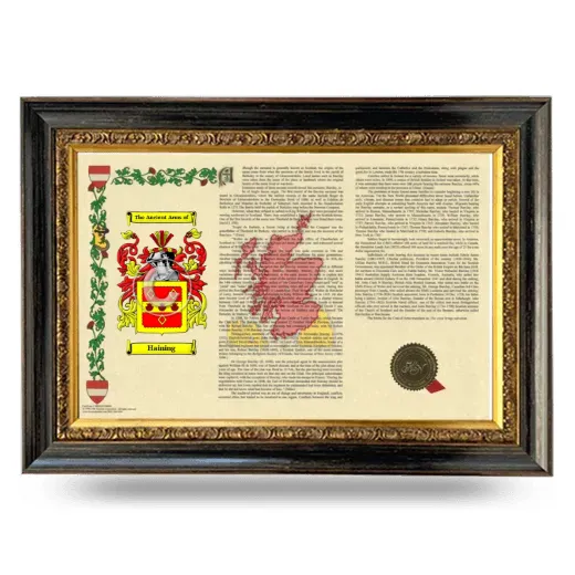 Haining Armorial Landscape Framed - Heirloom
