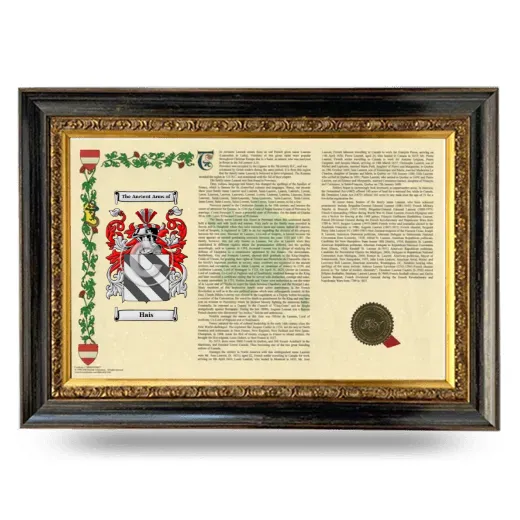 Hais Armorial Landscape Framed - Heirloom