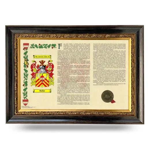 Haller Armorial Landscape Framed - Heirloom