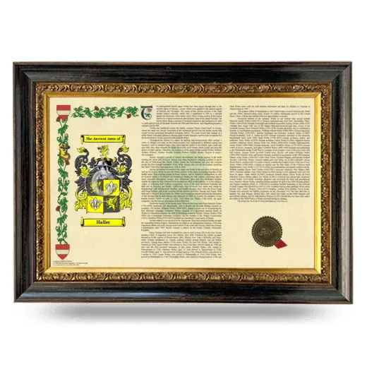 Haller Armorial Landscape Framed - Heirloom