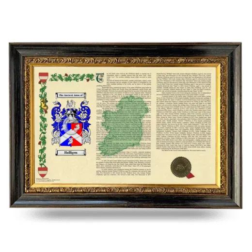Halligen Armorial Landscape Framed - Heirloom