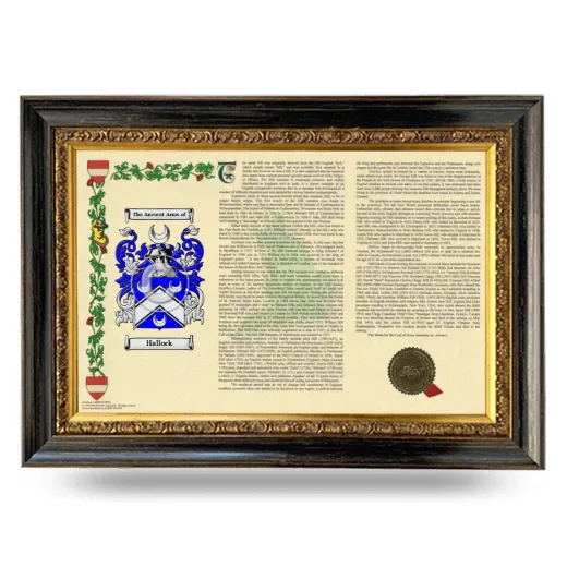 Hallock Armorial Landscape Framed - Heirloom