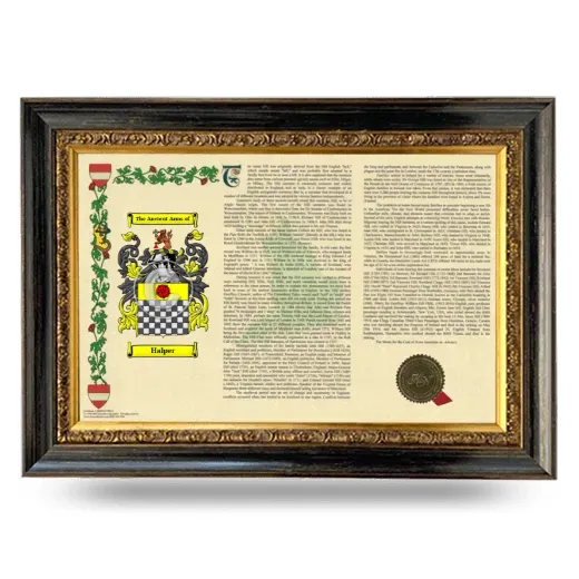 Halper Armorial Landscape Framed - Heirloom