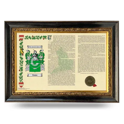 Hamm Armorial Landscape Framed - Heirloom